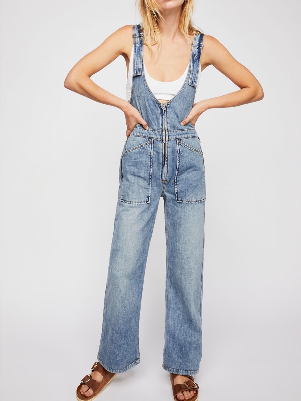 Free People juniper jumpsuit / Denim Overalls